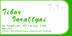 tibor varallyai business card